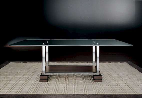 Glass dining table , AXO - Smania