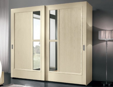 Wardrobe with 2 sliding doors in veneer Giselle, Arve Style