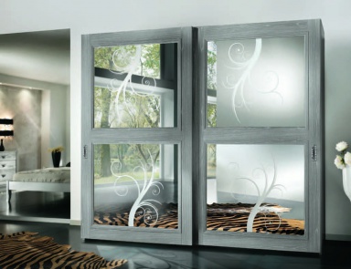 The mirror-fronted wardrobe with ornament Giselle, Arve Style