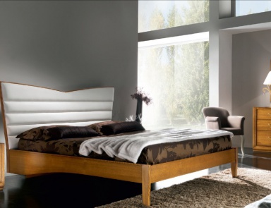 Set for bedroom in walnut veneer Giselle, Arve Style