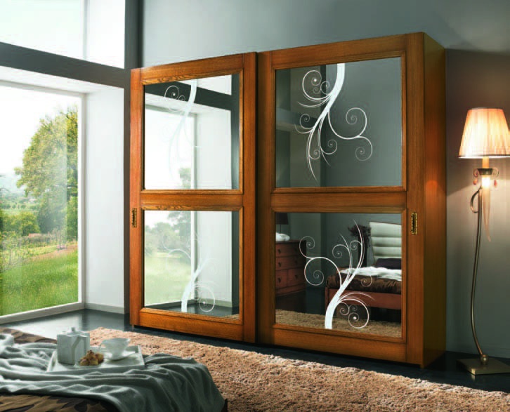 Wardrobe with sliding mirrored doors Giselle, Arve Style