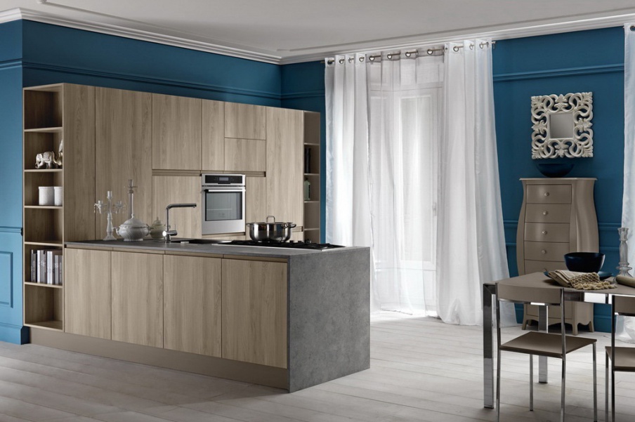 Kitchen (kitchen set) in a modern style Line, Astra