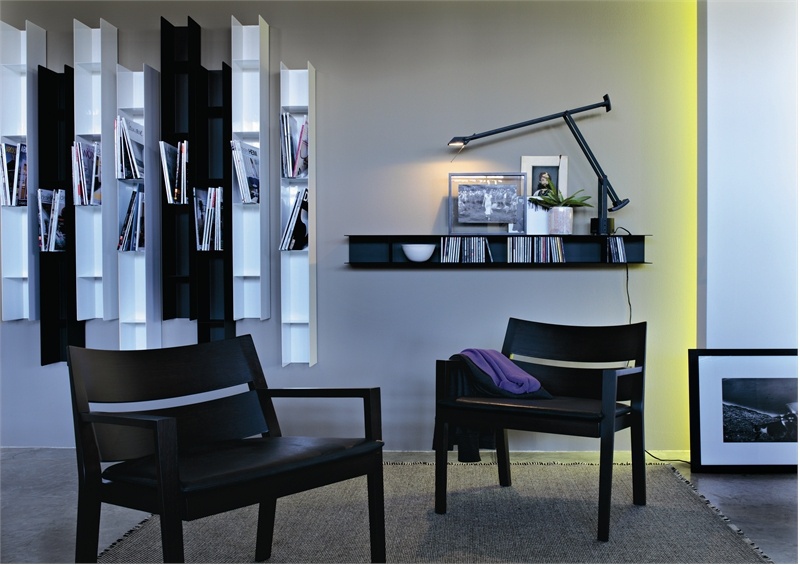 Wall shelf steel Koala, Lema