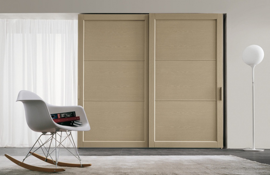 Wardrobe made of natural wood Telaio +2, Cenedese