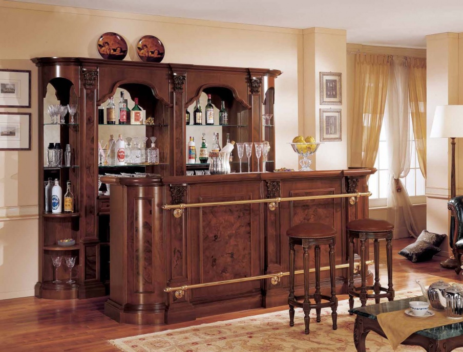 Bar (Suite bar) with a mirrored back wall, Mirandola Export