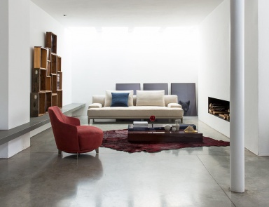 Two-seater sofa with removable armrests Ronny, Alberta Salotti
