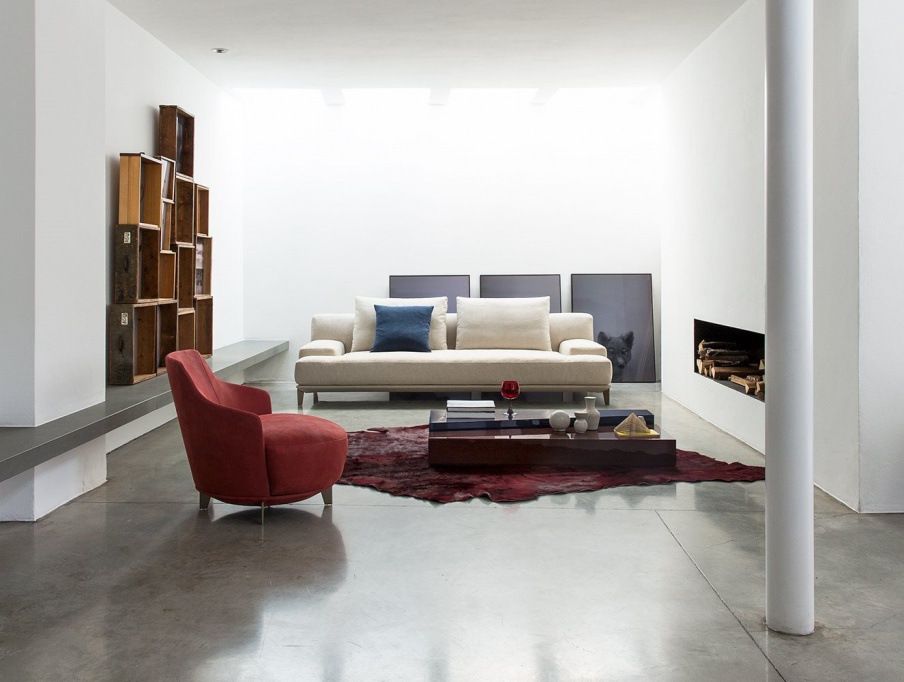 Two-seater sofa with removable armrests Ronny, Alberta Salotti