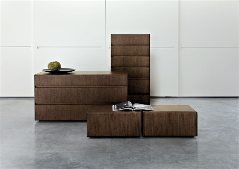 Bedside table solid oak Side, Lema