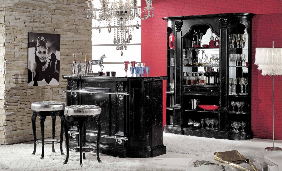 Bar (Suite bar), with fittings made of brass, Mirandola Export
