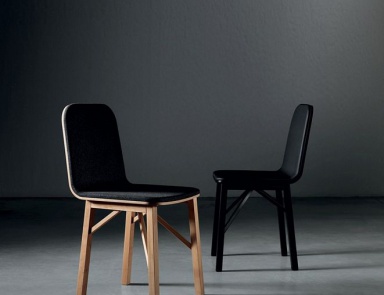 Chair with a frame made of wood Kama, Miniforms