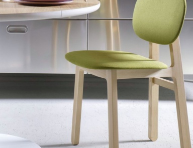 Chair with a frame made of wood Tic tac toe, Miniforms