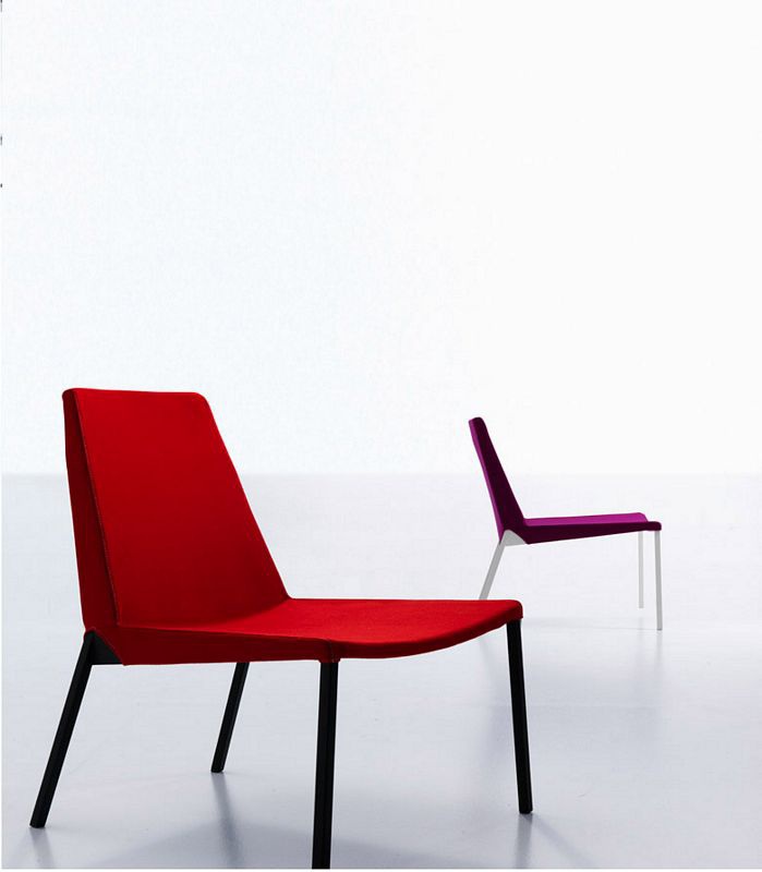 Armchair with frame made of metal, Quartz PL, Miniforms