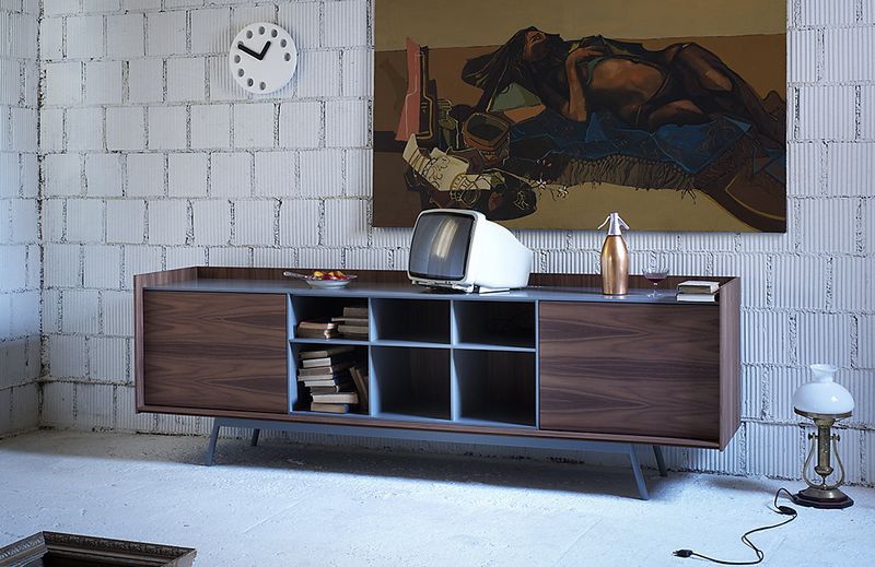 Dresser with natural wood Edge, Miniforms