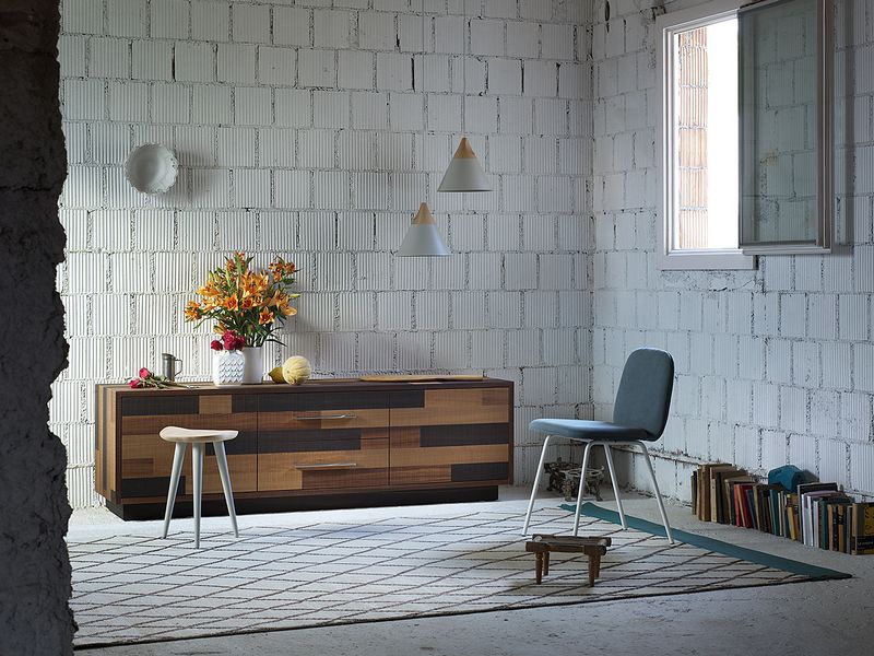 The Cabinet of natural wood Naif, Miniforms