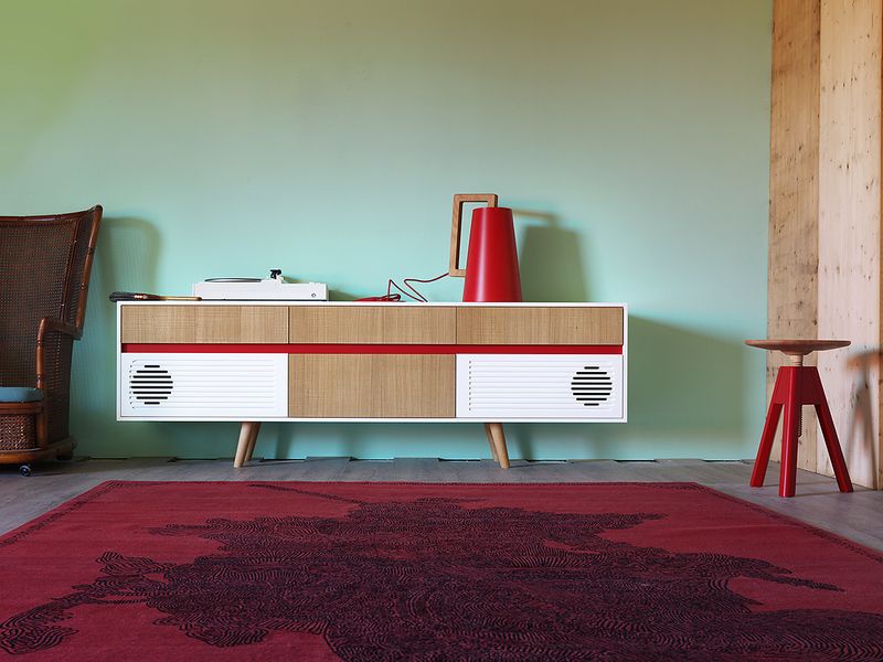 The Cabinet of natural wood Skap x, Miniforms