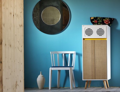 The Cabinet of natural wood Skap Y, Miniforms