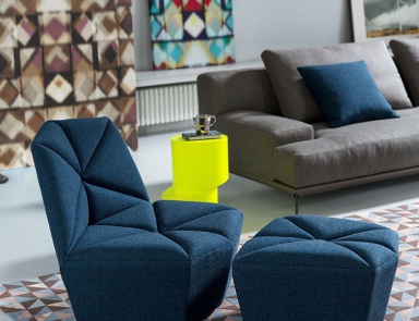 Round chair with Ottoman Gossip, Alberta Salotti