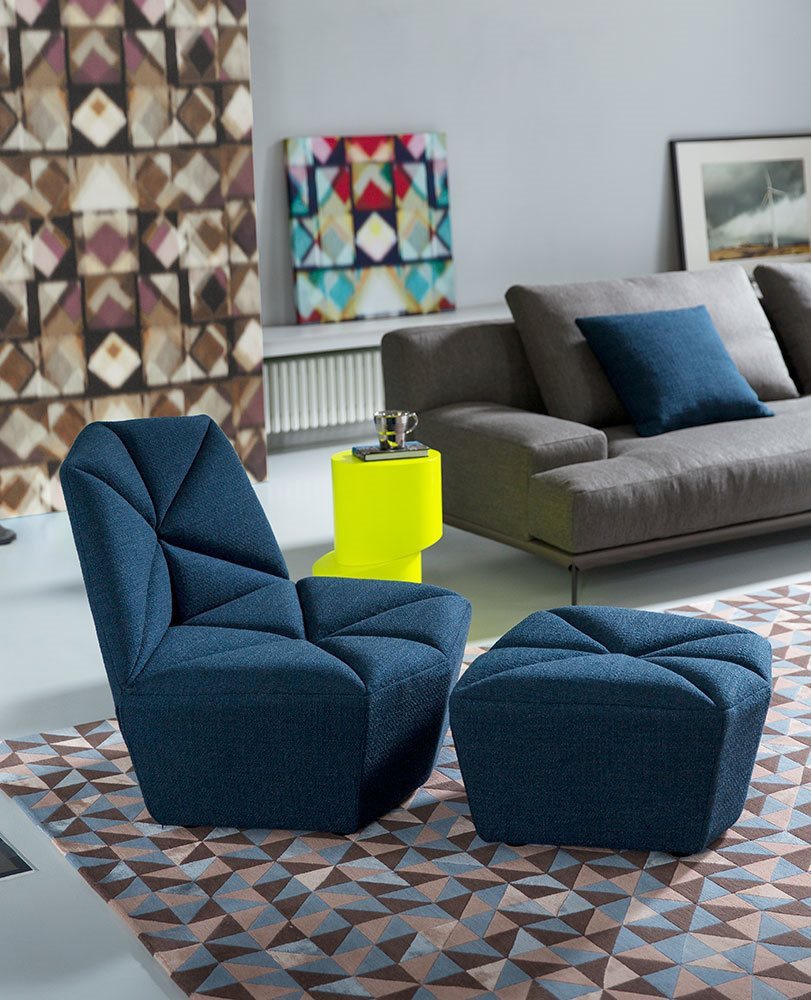 Round chair with Ottoman Gossip, Alberta Salotti