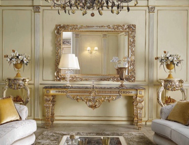 The console is natural wood Emperador Dark, Scappini & C