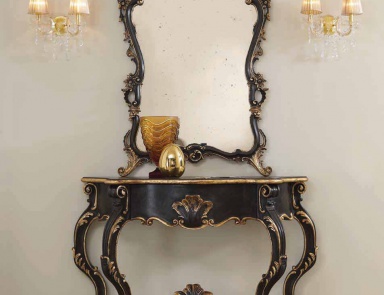 The console is natural wood Emperador Dark, Scappini & C