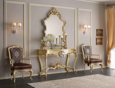 The console is natural wood Emperador Dark, Scappini & C