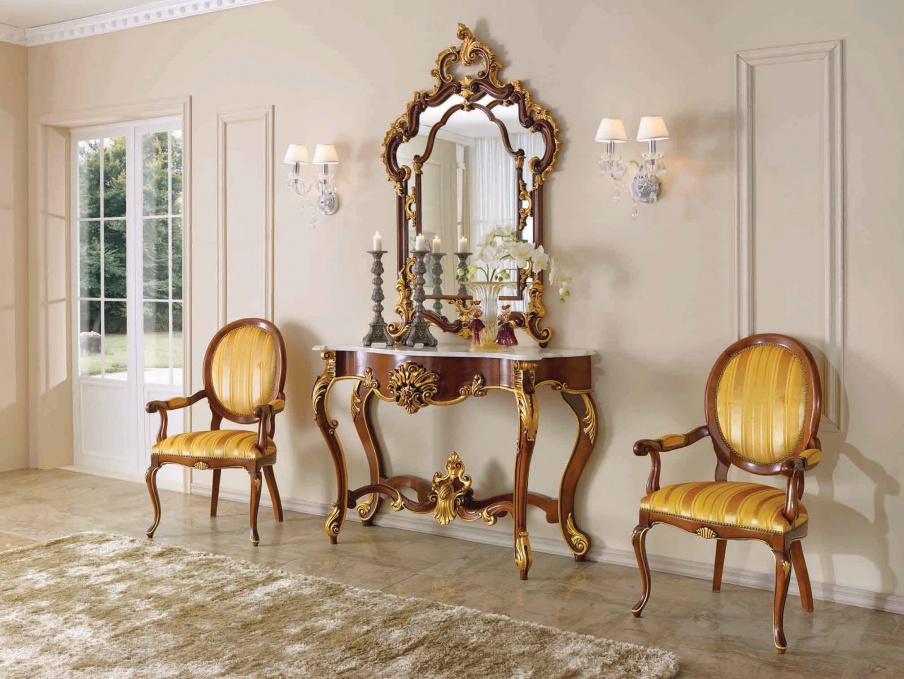 The console is natural wood, Scappini & C