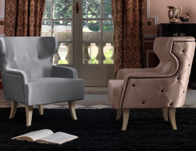 Armchair in fabric Donna small, Domingo Salotti