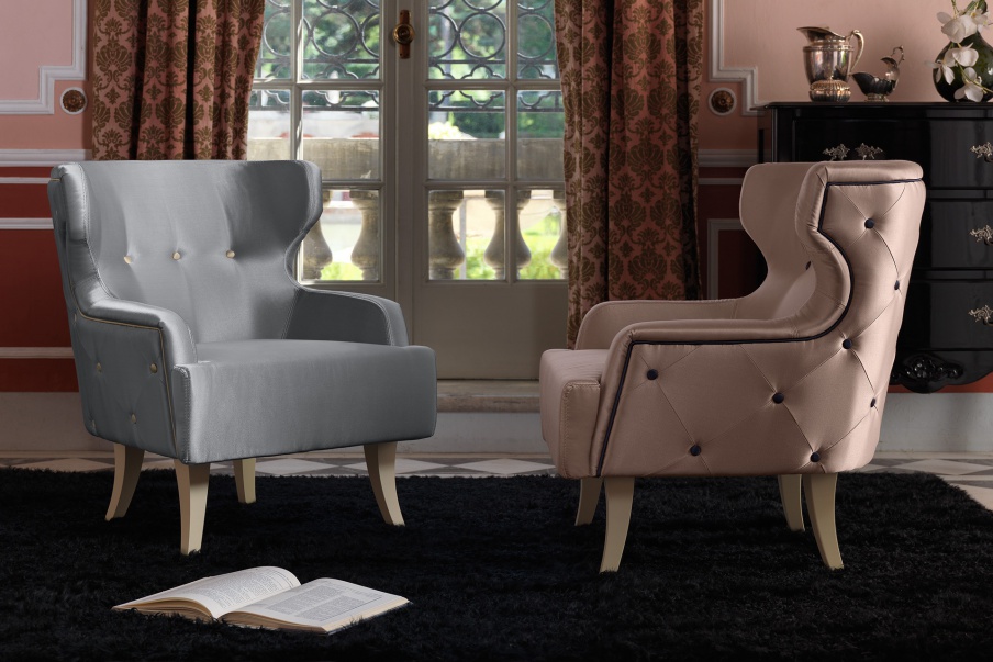 Armchair in fabric Donna small, Domingo Salotti