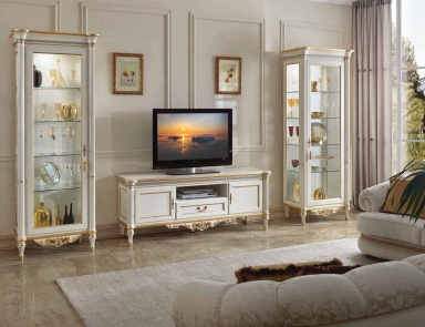 The window, decorated with carving and gilding, Scappini & C