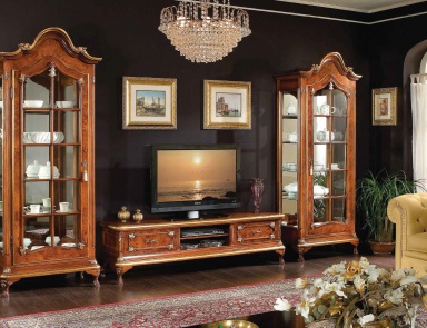 Showcase with a frame made of natural wood, Scappini & C