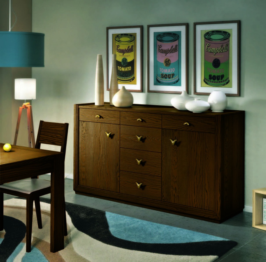 The sideboard in walnut veneer shade tobacco Giselle, Arve Style