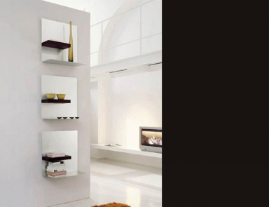 Wall shelf made of aluminum and wood Fold, Longhi