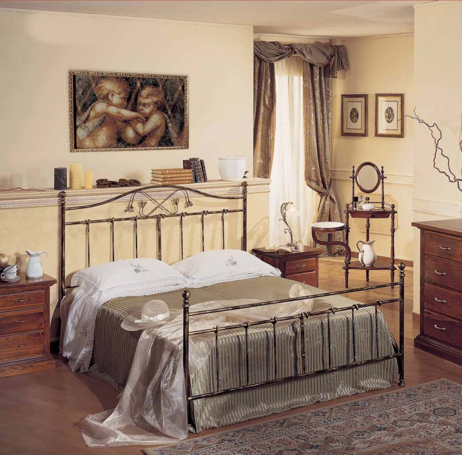 Double bed of wrought iron, Mirandola Export