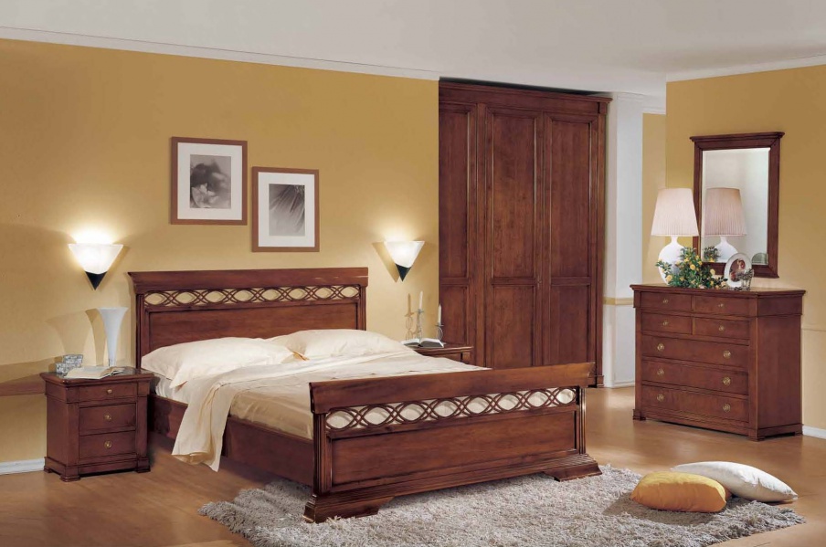 Bedroom (Suite bedroom) with wooden frame, Mirandola Export