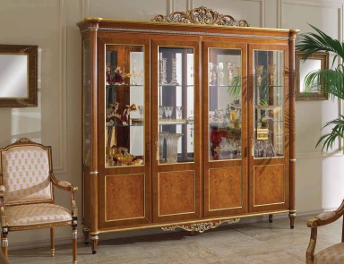 Showcase with a frame made of natural wood, Scappini & C