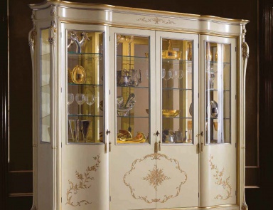 Showcase with a frame made of natural wood, Scappini & C