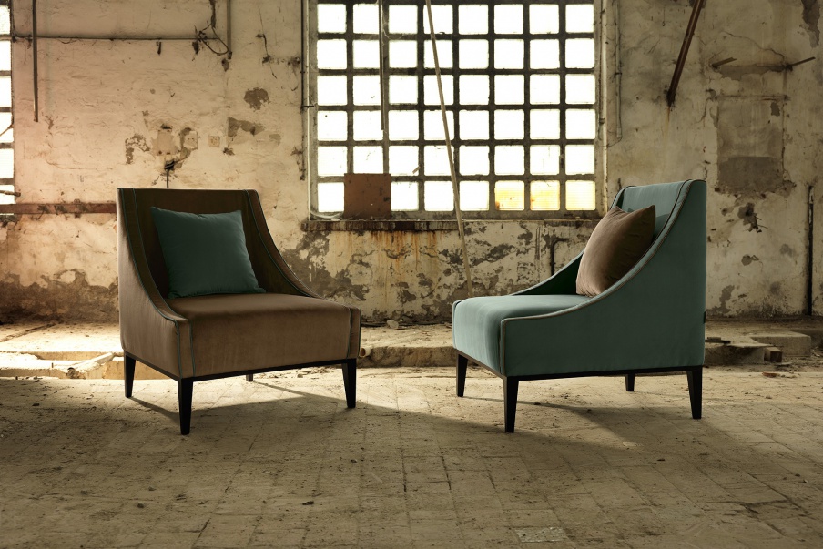 Armchair in fabric Sikka, Domingo Salotti