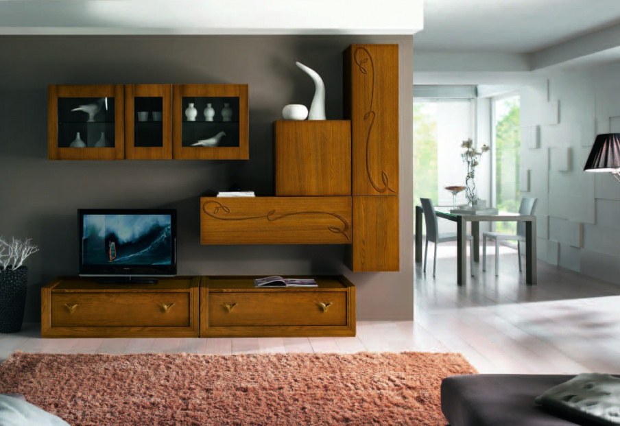 Modular storage finish walnut veneer Giselle, Arve Style