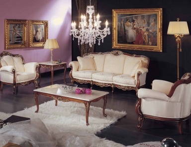 Living room (sofa set) with decorative pattern, Mirandola Export