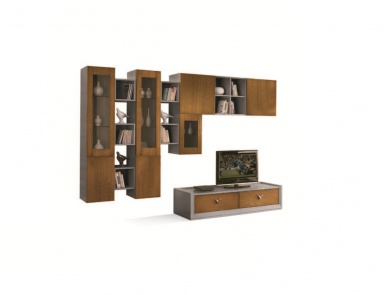 Modular storage system in a porous veneer and the lacquer Giselle, Arve Style