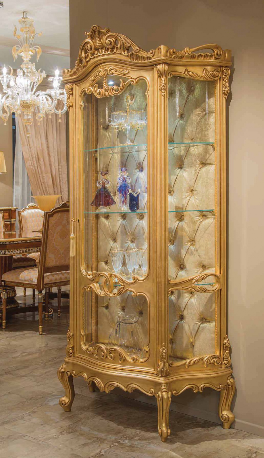 Showcase with a frame made of natural wood, Scappini & C