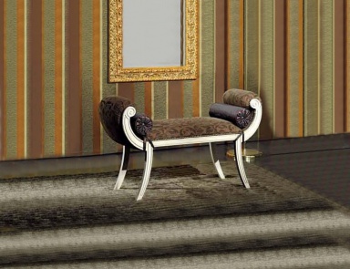 Bench with rounded armrests, Mirandola Export