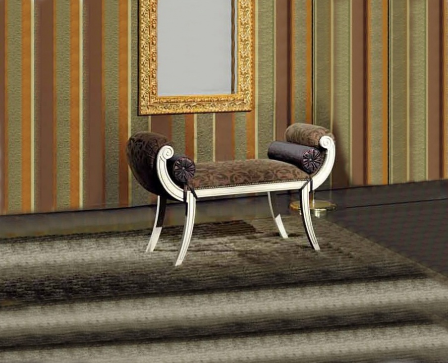 Bench with rounded armrests, Mirandola Export