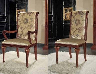 Chair with scalloped legs, Mirandola Export