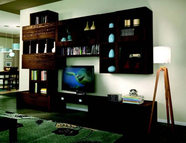 Modular storage system in matte veneer with a porous structure Giselle, Arve Style