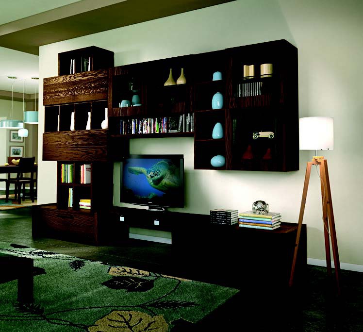 Modular storage system in matte veneer with a porous structure Giselle, Arve Style