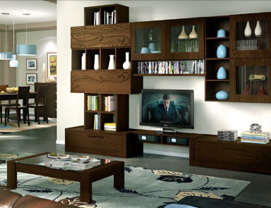 The modular storage system of tobacco shade with carved decoration Giselle, Arve Style