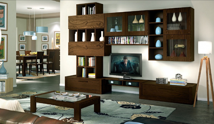 The modular storage system of tobacco shade with carved decoration Giselle, Arve Style