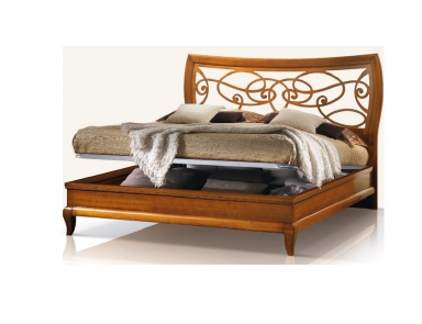 Bed with carved headboard Mir?, Arve Style