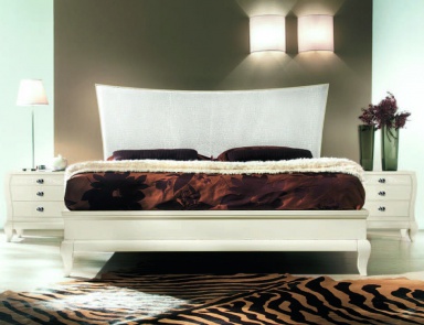 Bed with high headboard in eco-leather Mir?, Arve Style
